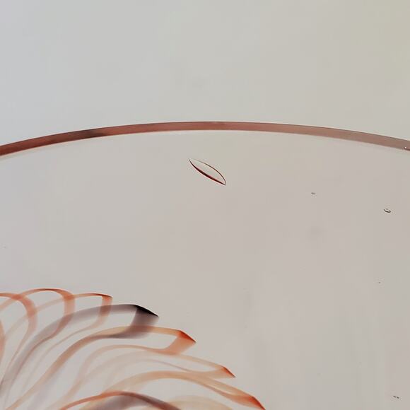 Peter Houk MIT Glass Lab Red & Black Swirl Design Vase 8" 2002 - Picture 14 of 16